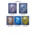 Dark Blue Metallic Alphabet A-Z Printed Balloons